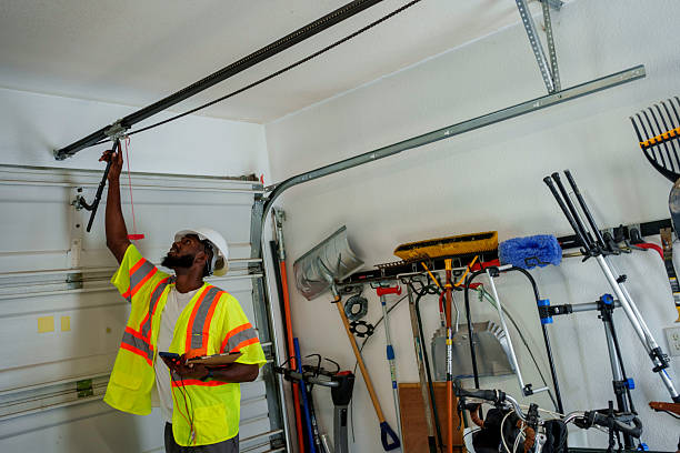Professional Garage Door Panel Replacement technician working in Hart, MI